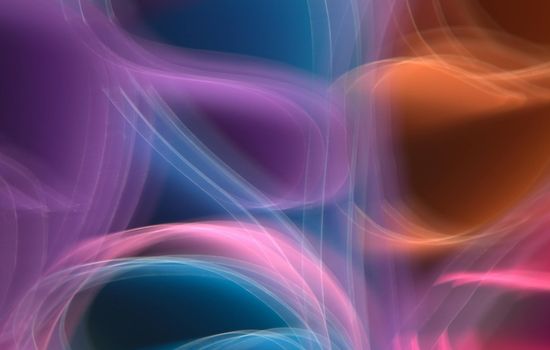 Abstract representation of energy flow and body connection in neon colors